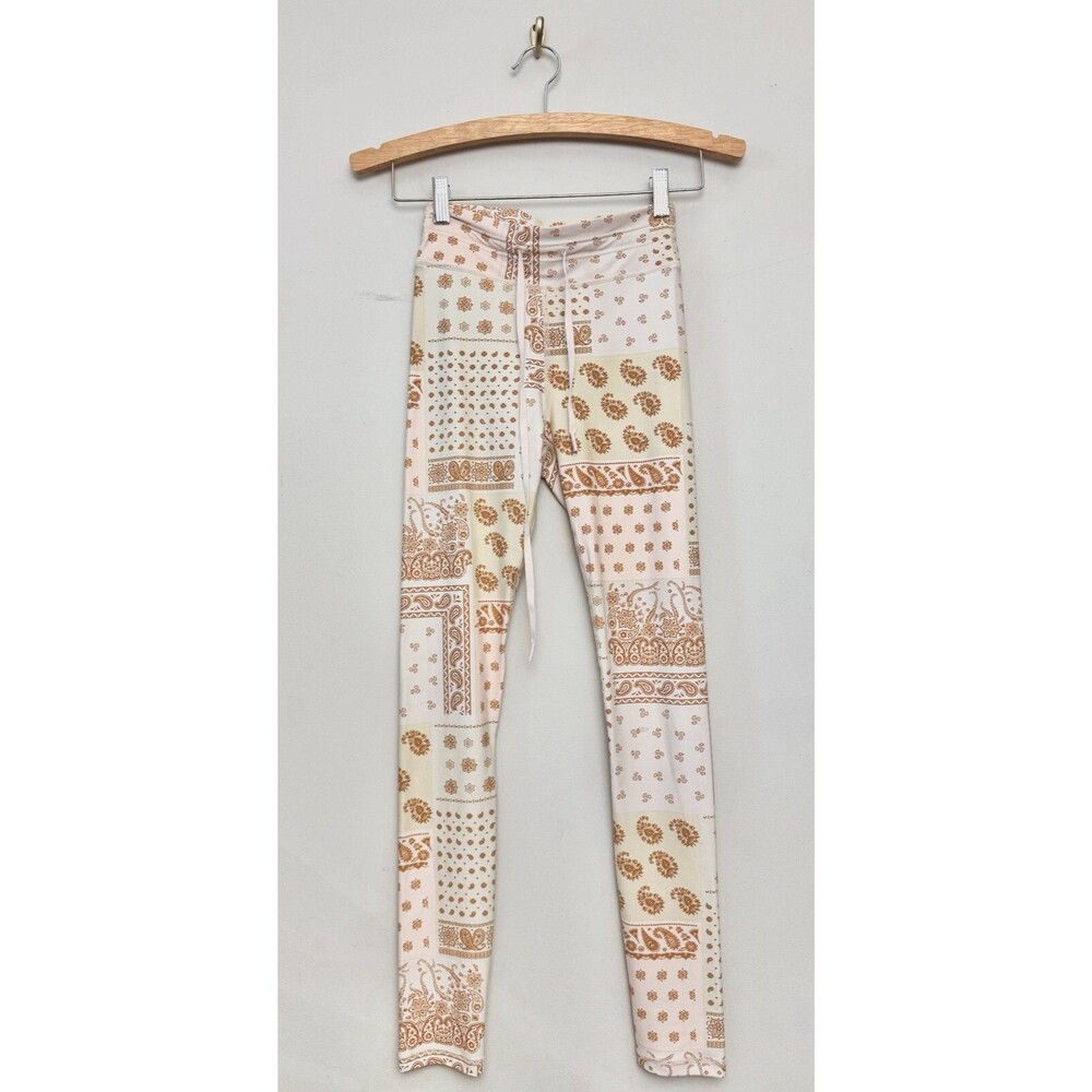 The Upside Printed Leggings Size 4 Paisley Tie Carmen Bandana Womens